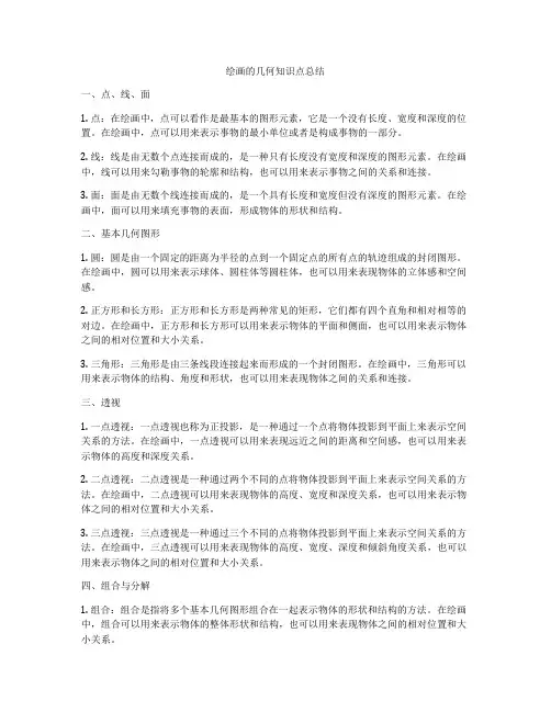 绘画的几何知识点总结