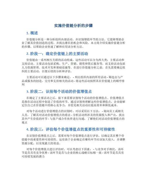 实施价值链分析的步骤