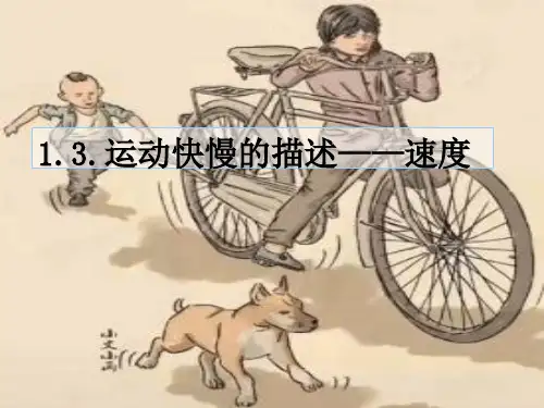 人教版高中物理必修一1.3 运动快慢的描述—速度 课件 (共30张PPT)[优秀课件资料]