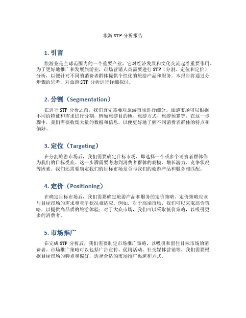 旅游stp分析报告