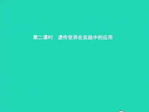 八年级生物上册第四单元第四章第四节生物的变异(第2课时遗传变异在实践中的应用)课件(新版)济南版
