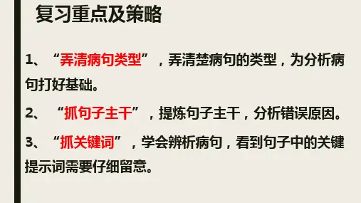 初中修改病句专题ppt课件