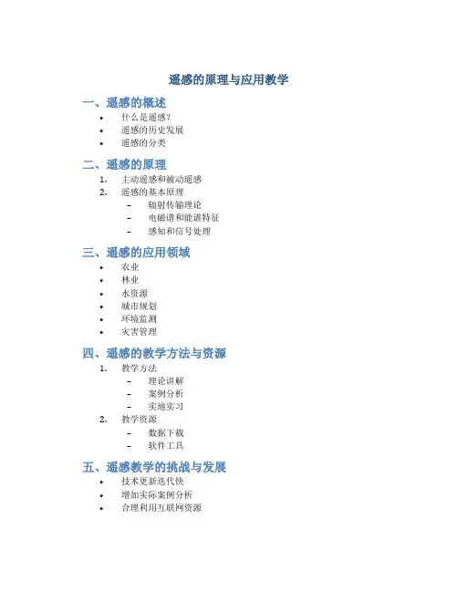 遥感的原理与应用教学