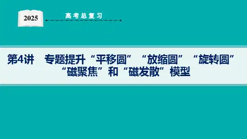 2025高考物理总复习“平移圆”“放缩圆”“旋转圆”“磁聚焦”和“磁发散”模型