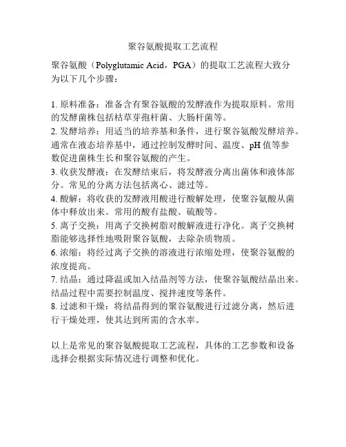 聚谷氨酸提取工艺流程