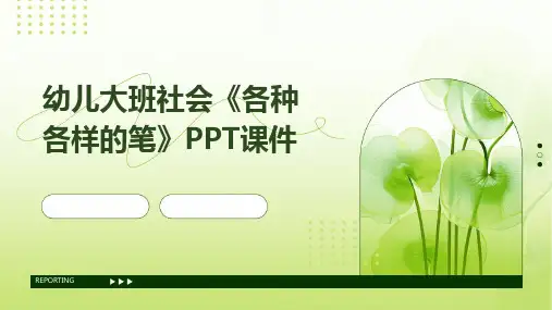 幼儿大班社会《各种各样的笔》PPT课件