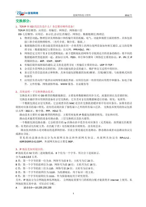 网络工程师必备资料