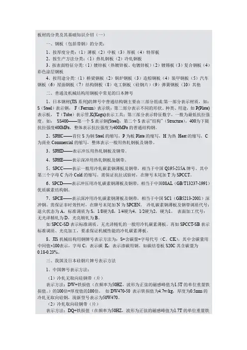 板材的分类及其基础知识介绍