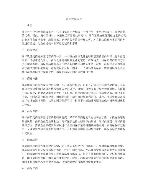 商标方案运营