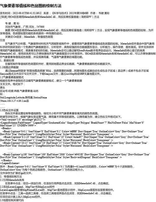 气象要素等值线和色斑图的绘制方法