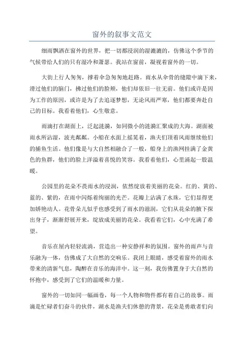 窗外的叙事文范文