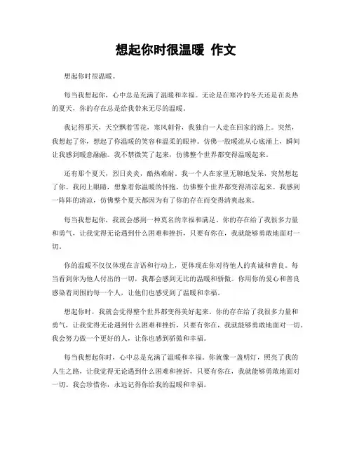想起你时很温暖 作文