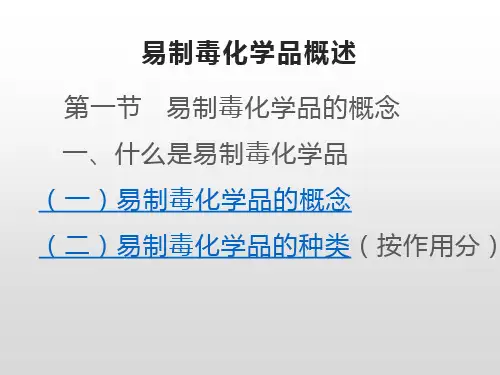 易制毒化学品概述 教学PPT课件
