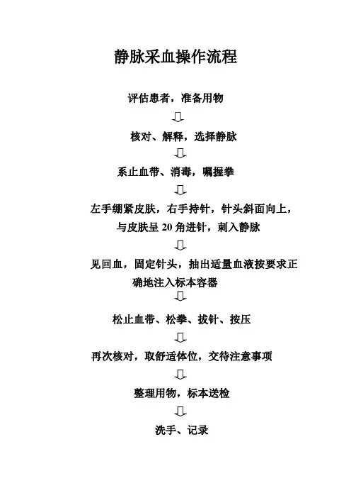 静脉采血操作流程