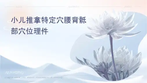 小儿推拿特定穴腰背骶部穴位护理课件