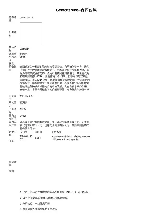 Gemcitabine--吉西他滨