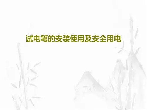 试电笔的安装使用及安全用电32页PPT