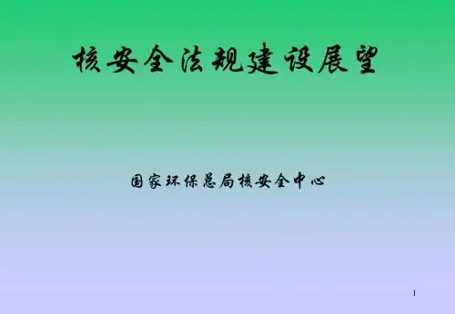 核安全法规建设展望