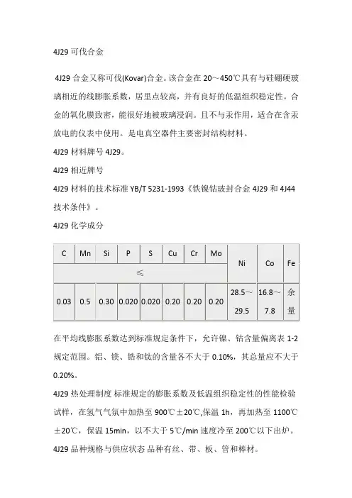 4J29可伐合金