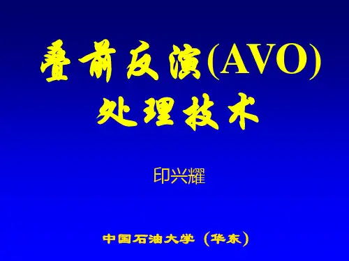 AVO处理技术(重要)解析