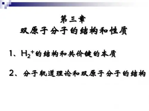 结构化学-共价键与双原子分子的结构化学