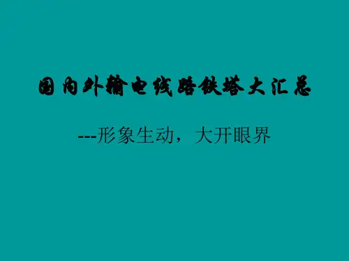 输电线路杆塔国内外大汇总-形象生动,让你大开眼界