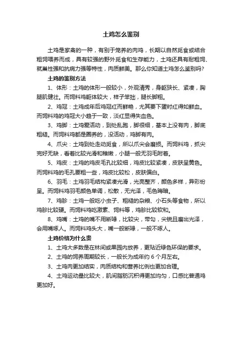 土鸡怎么鉴别