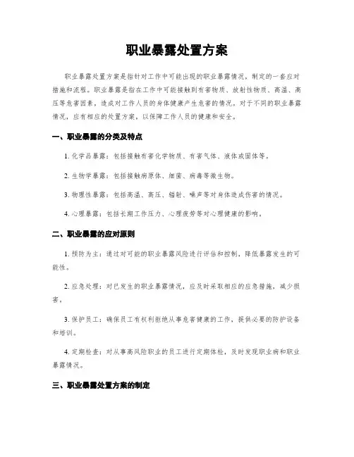 职业暴露处置方案