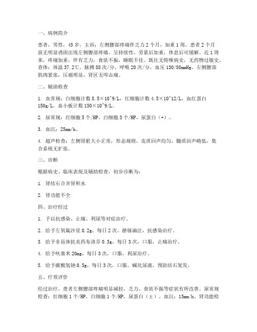 病例汇报总结摘要范文