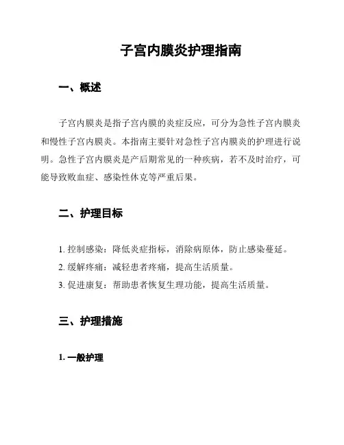子宫内膜炎护理指南