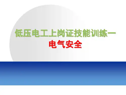 低压电工上岗证技能训练四：电气安全