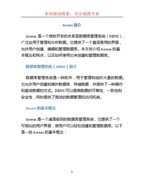 access简介