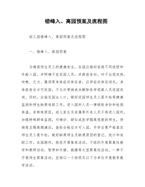 错峰入、离园预案及流程图