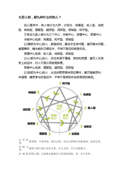 九型人格，都九种什么样的人？