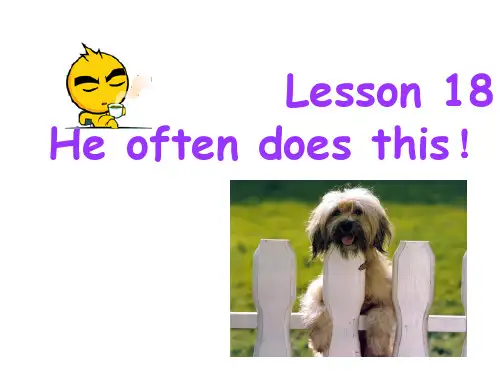 新概念英语第二册课件Lesson18(共14页)