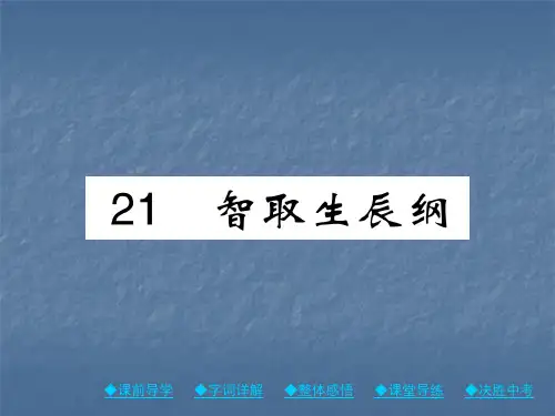 九年级语文上册课件：21 智取生辰纲(共31张PPT)