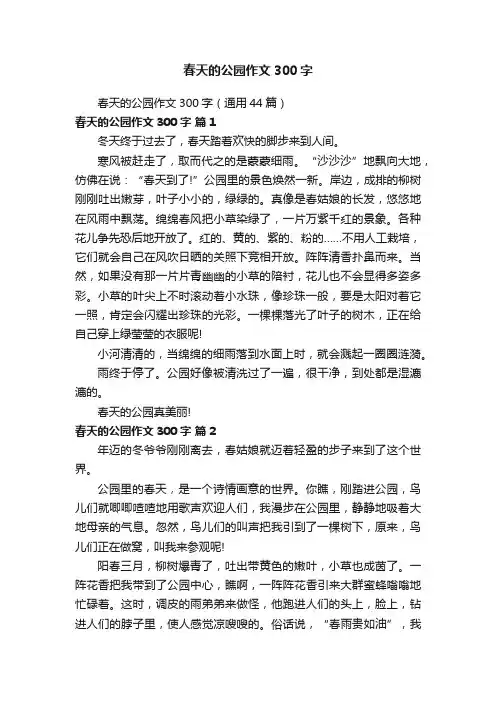 春天的公园作文300字
