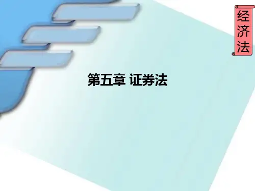 证券法ppt课件专题培训
