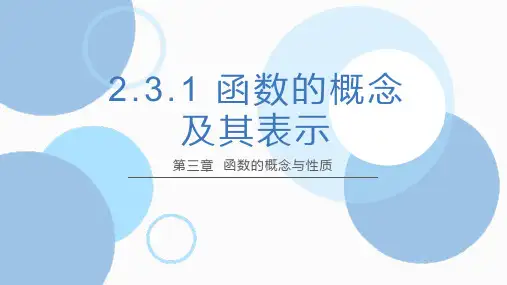 函数概念及其表示课件-2025届高三数学一轮复习