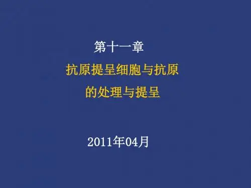 抗原提呈细胞及抗原的处理及提呈