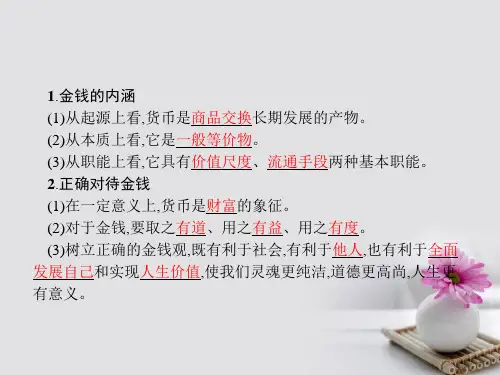 高中政治综合探究1正确对待金钱课件新人教版必修