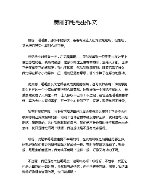 美丽的毛毛虫作文