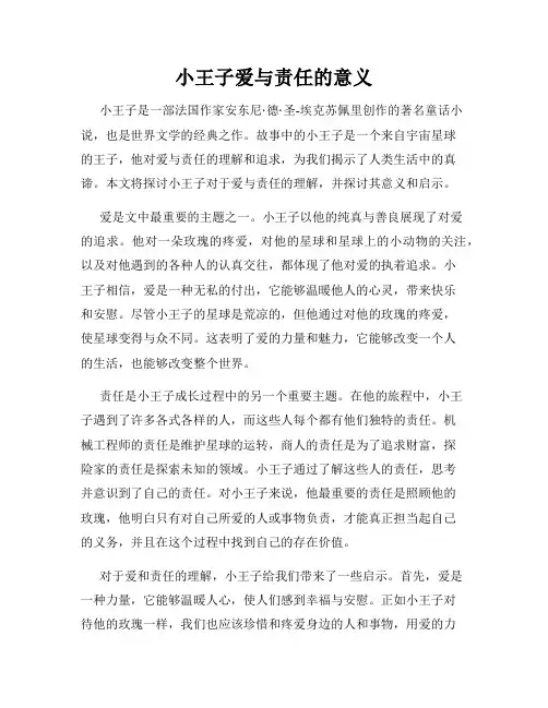 小王子爱与责任的意义