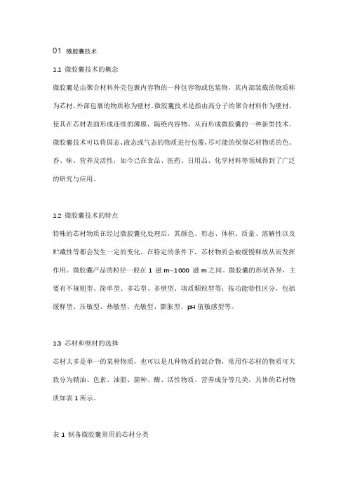 微胶囊技术及其应用