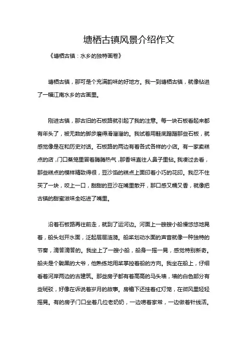 塘栖古镇风景介绍作文