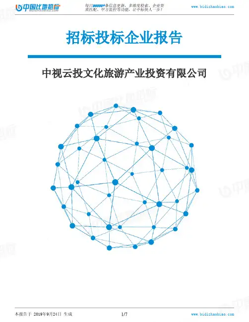 中视云投文化旅游产业投资有限公司_招标190924