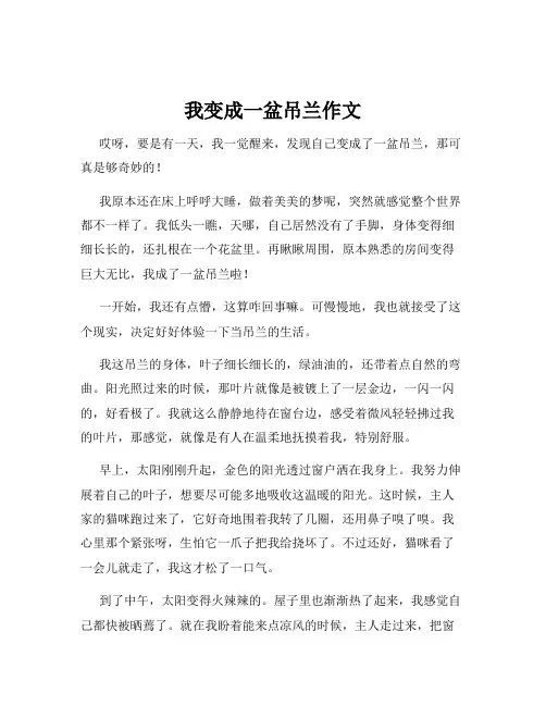 我变成一盆吊兰作文