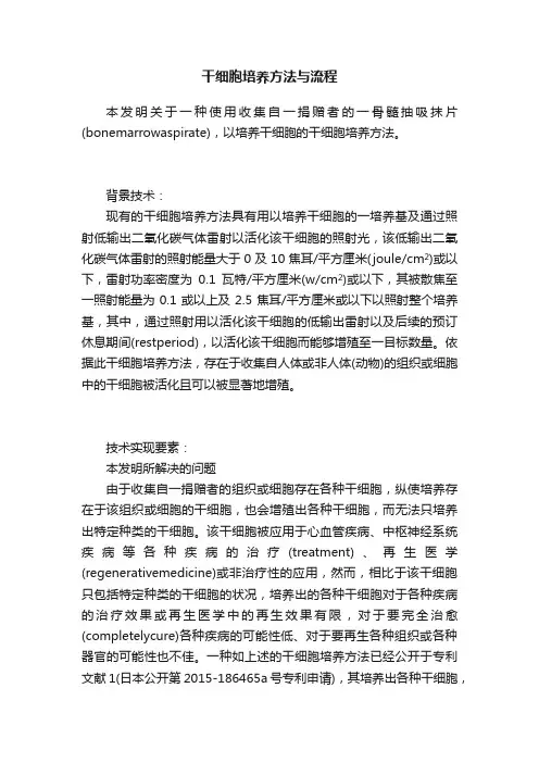 干细胞培养方法与流程