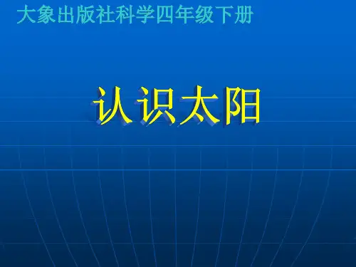 《1 认识太阳》PPT课件(贵州省县级优课)