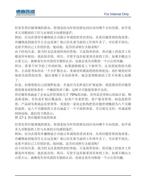 供应链职业发展规划2